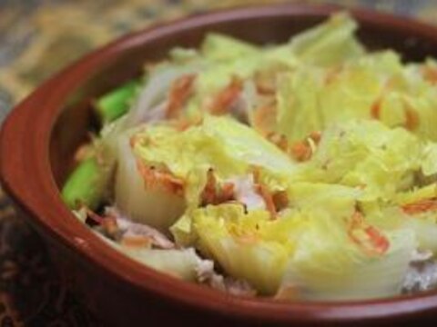 豚肉と白菜の花鍋